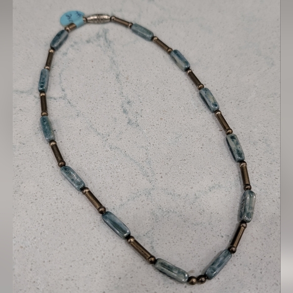 Sterling Silver Australian Beads And Mother Of Pearl Choker Necklace - Picture 9 of 12